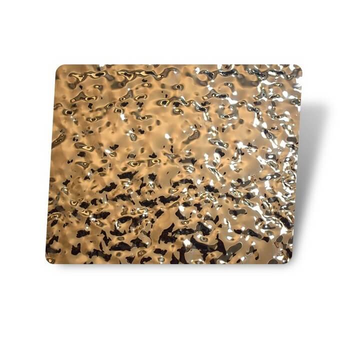 316l Rose Gold Hairline Finish Stainless Steel Sheet
