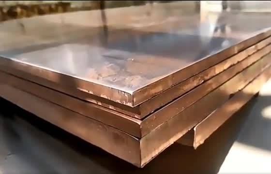 Galvanized copper plate